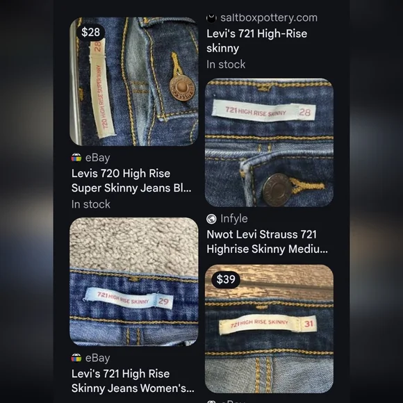 Levi's women's size29 721 high rise skinny Jeans - Picture 14 of 14